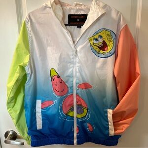 Members Only x SpongeBob SquarePants Colorful Windbreaker Small